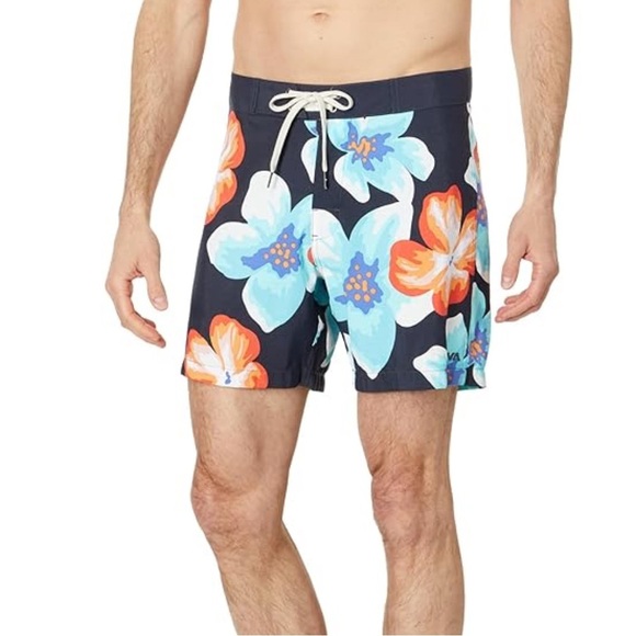 NWT RVCA Men’s 16in Swim Trunks Size 32 - Picture 1 of 3